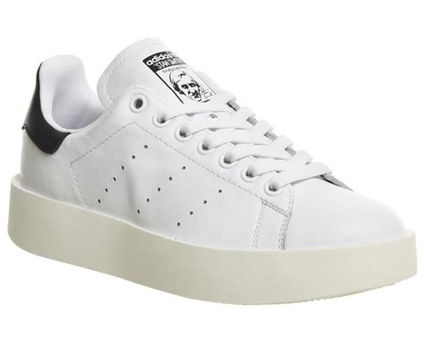 adidas stan smith bold weiß schwarz|adidas stan smith bold white.